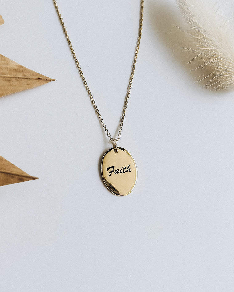 Faith Pendant Necklace[gold]