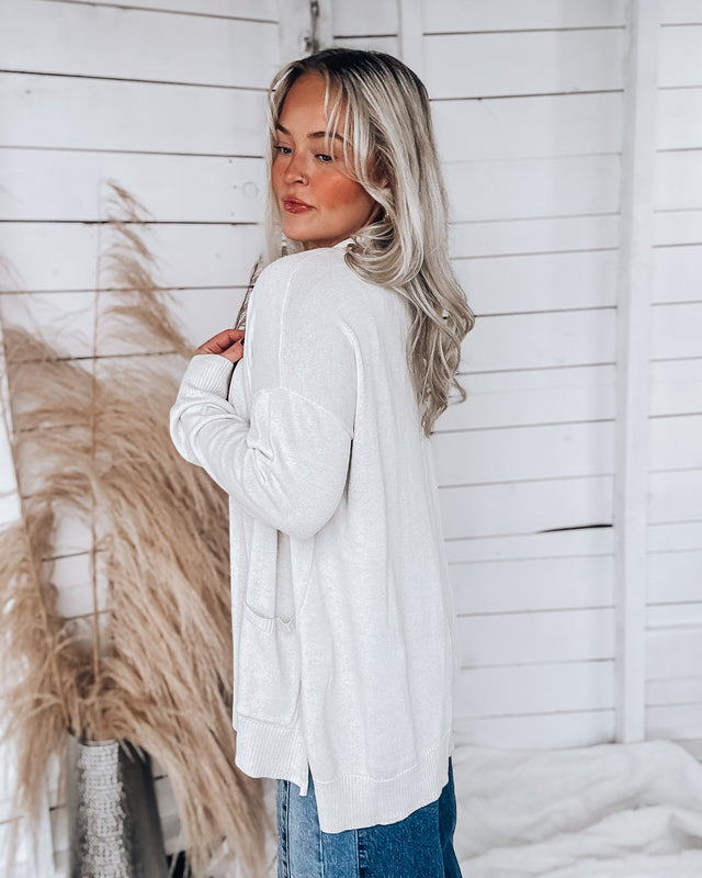 Open Front Cardigan [oatmeal]