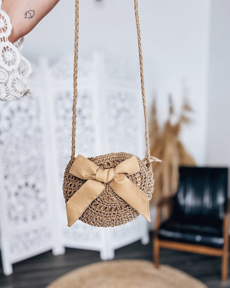 Bow Straw Bag [brown]