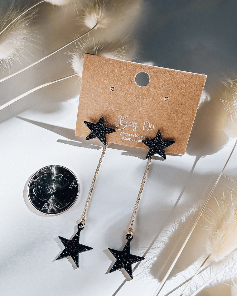 Star Drop Earrings [gold]