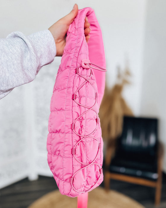 Quilted Puffer Sling Bag [bubblegum pink]
