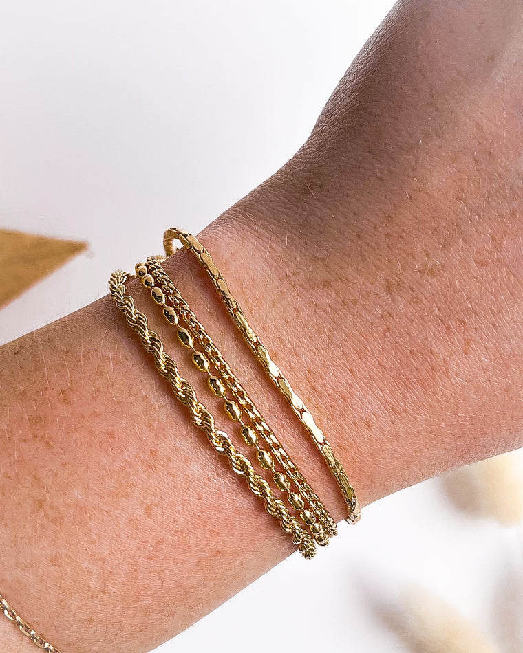 Layered Chain Link Bracelet [gold]