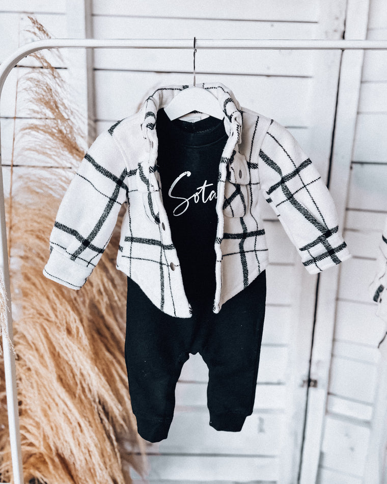INFANT Wintry Wonder Shacket [white/blk]
