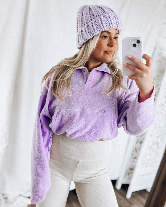 Cozy Moment Fleece Pullover [lavender]