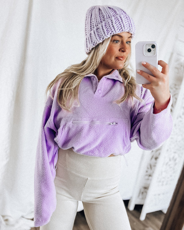 Cozy Moment Fleece Pullover [lavender]