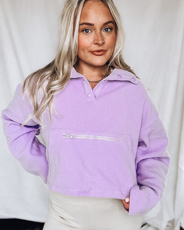 Cozy Moment Fleece Pullover [lavender]