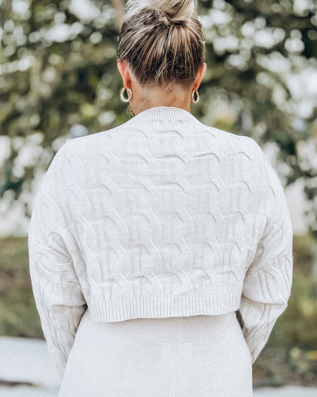 Cashmere Dreams Crop Sweater [oatmeal]