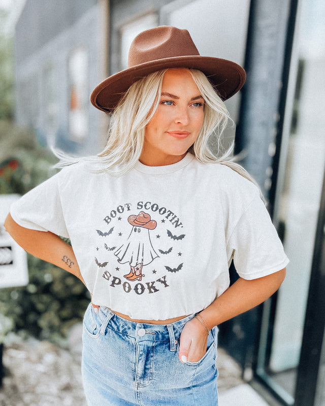 RESTOCKED: Boot Scootin Spooky Tee [cream/blk]