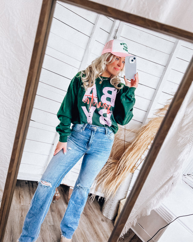 Santa Baby Crew [dark green]