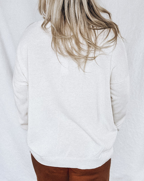 Extended Shoulder Sweater [oatmeal]