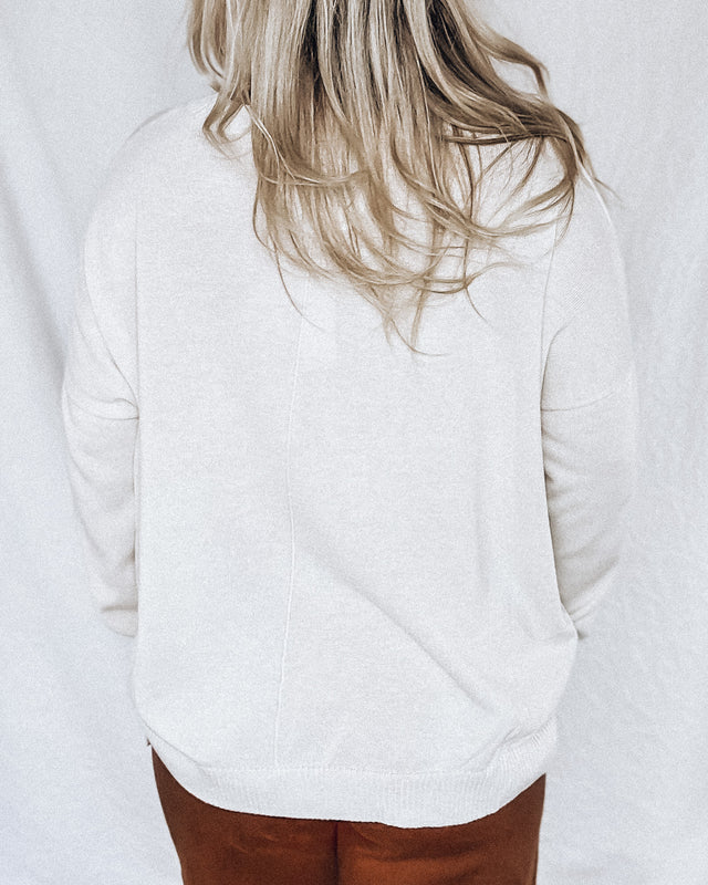 Extended Shoulder Sweater [oatmeal]