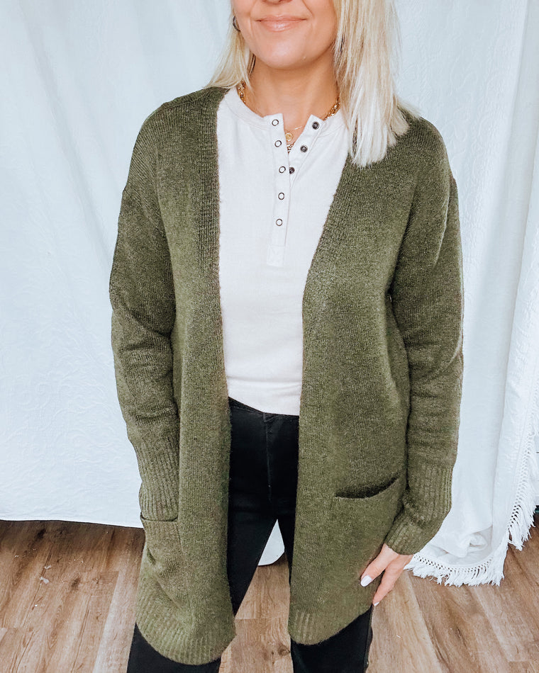 CAFE cuddles cardigan [olive]