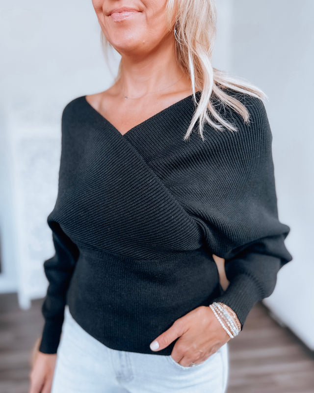 Criss Cross Sweater black