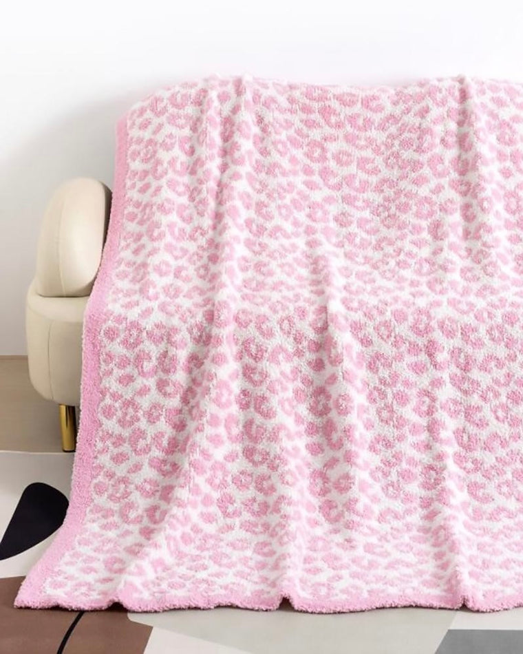Lux Leopard Blanket [light pink]