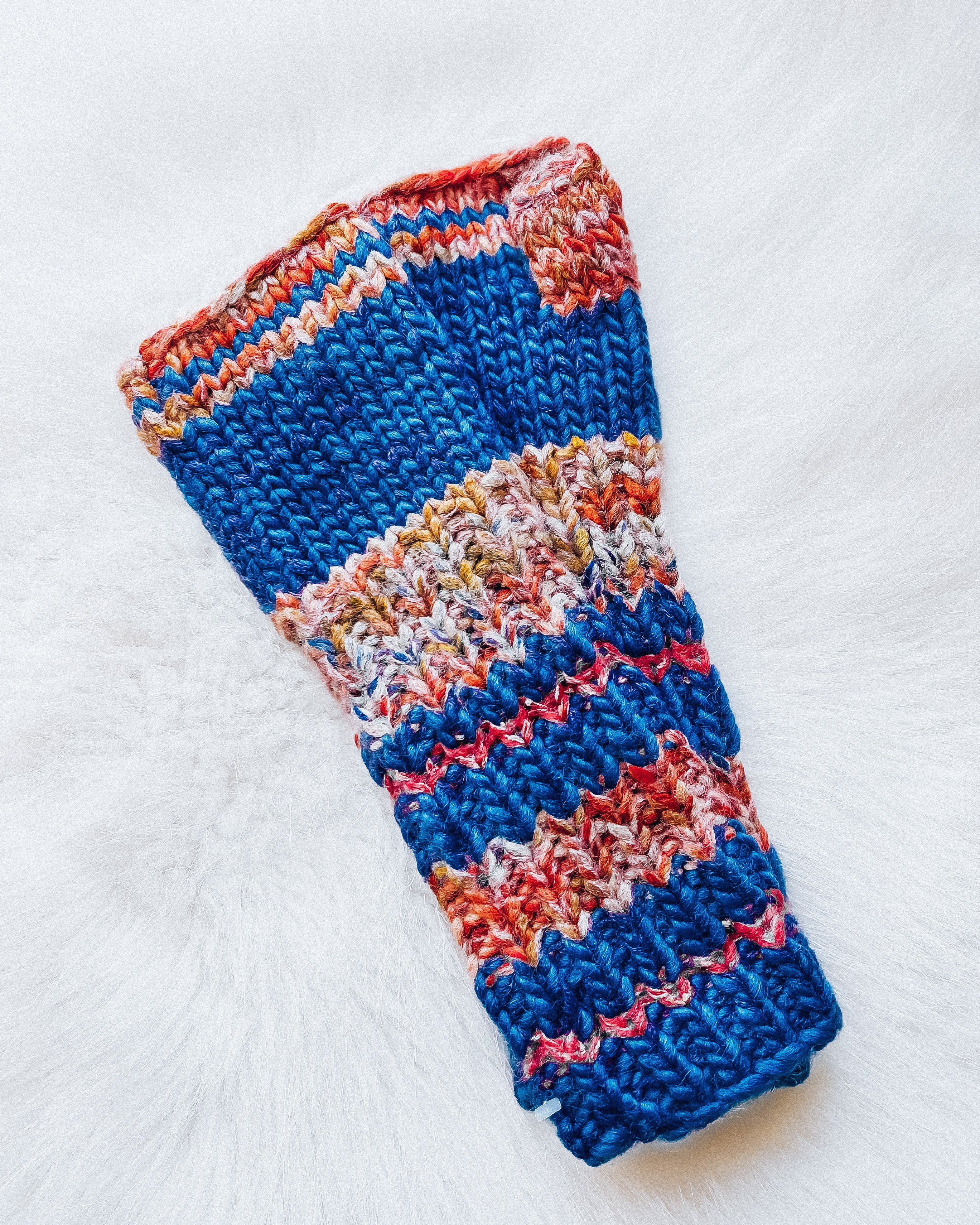 Color Block Arm Warmer [blue/multi]