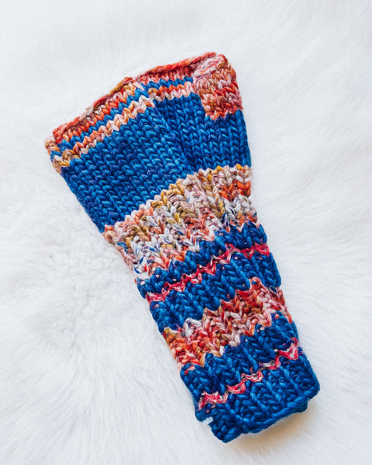 Color Block Arm Warmer [blue/multi]