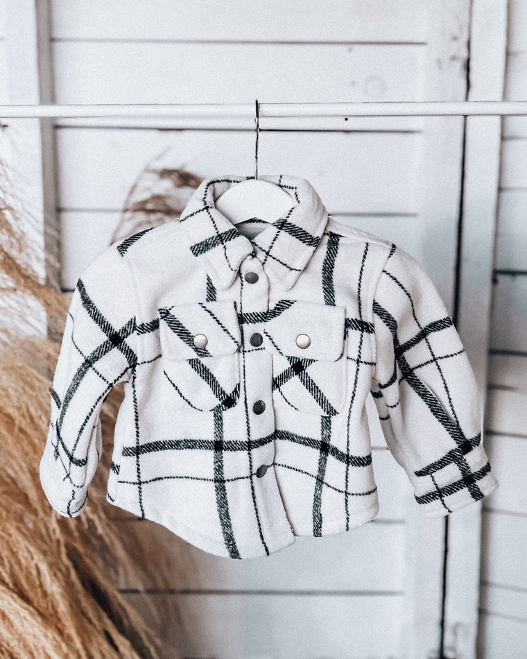INFANT Wintry Wonder Shacket [white/blk]