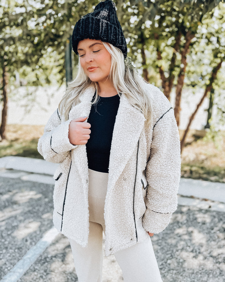 Jackpot Sherpa Jacket [ivory]