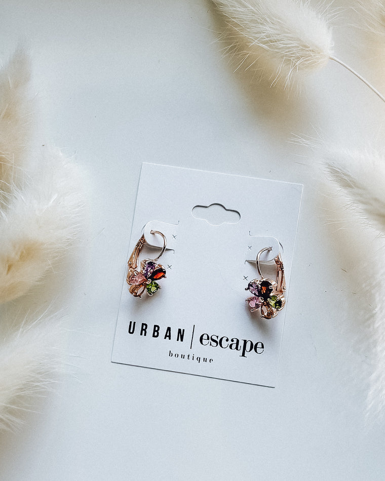 Flower Earrings [muti/rosegold]