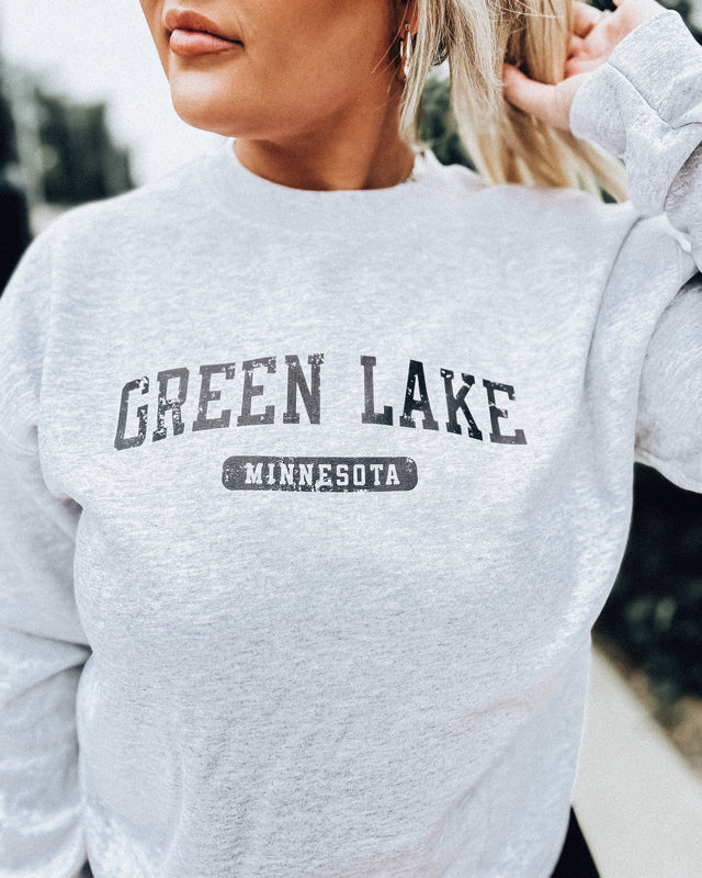 Green Lake MN unisex sweatshirt [h.grey & blk]