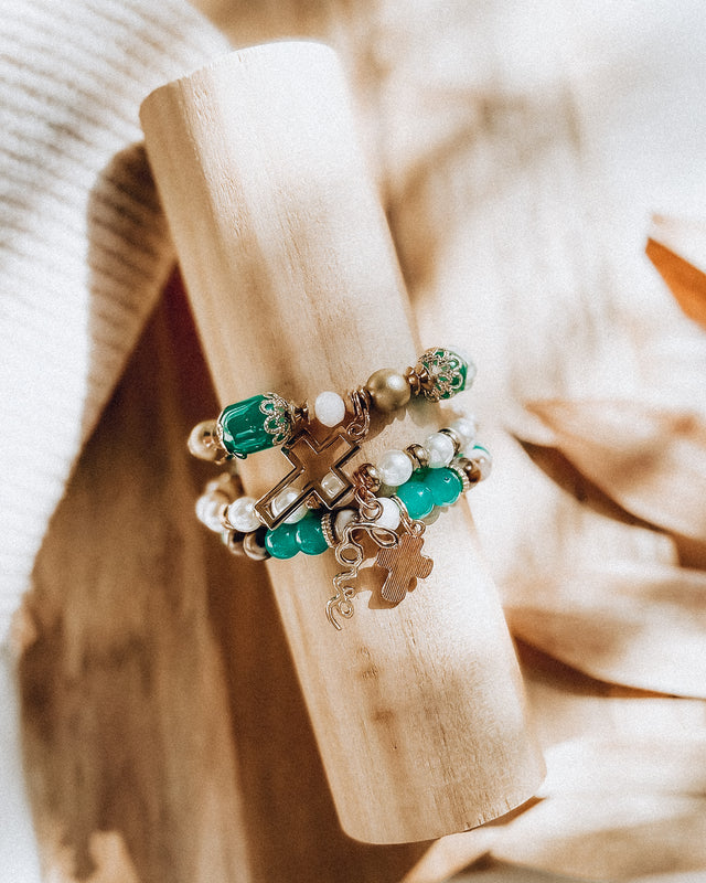 FAITH bracelet set of 3 [green]
