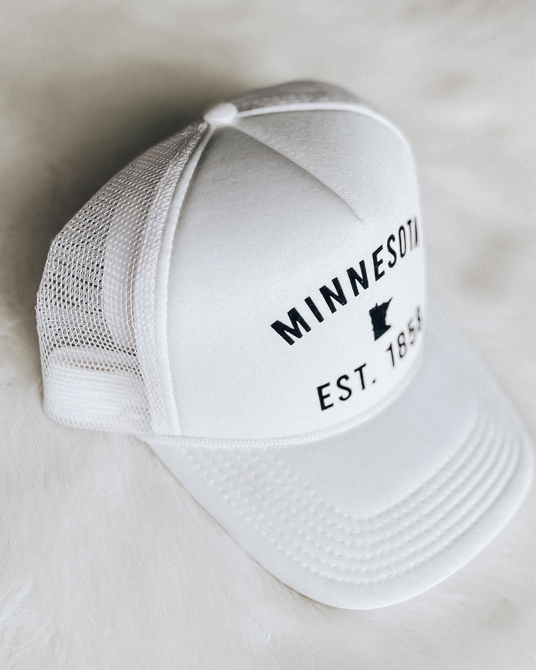 Minnesota Trucker Hat [white/black]