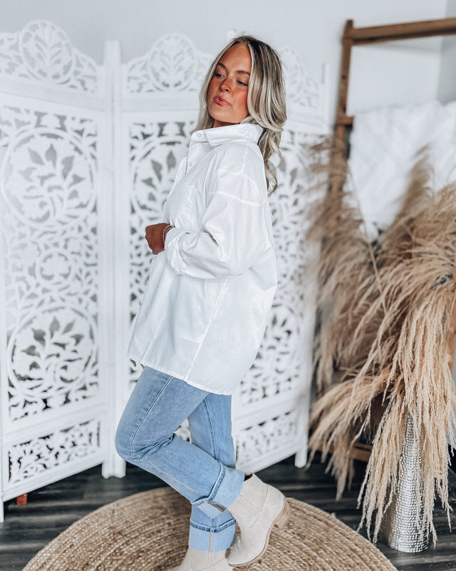 Alice Oversized Button Up [white]