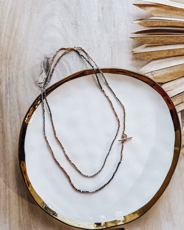 dainty beaded wrap necklace [multi]