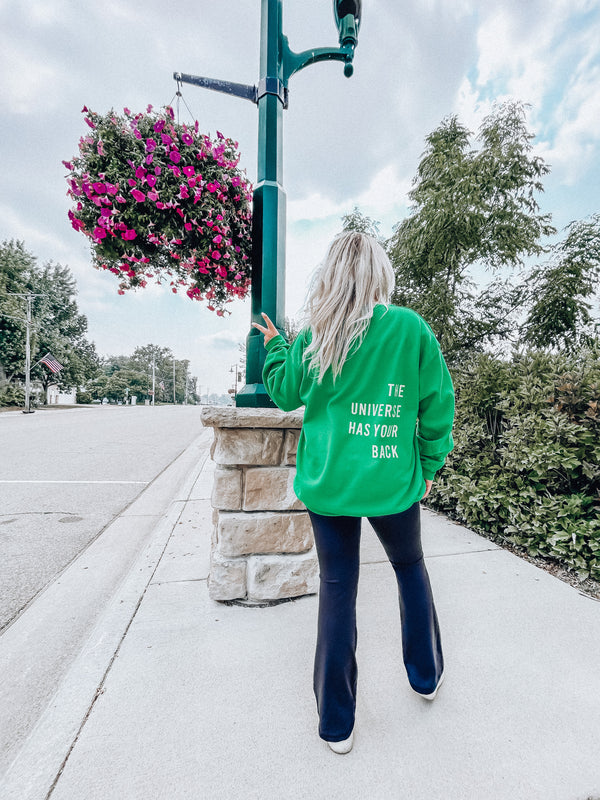 The Universe Crewneck [kelly green/yellow]