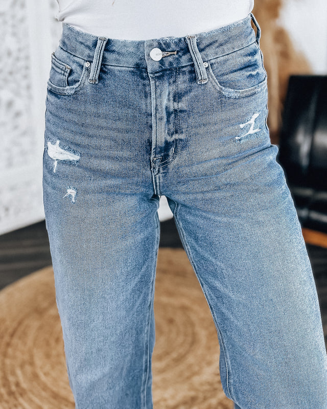 MICA DENIM Brittany Wide Leg Jeans [medium wash]