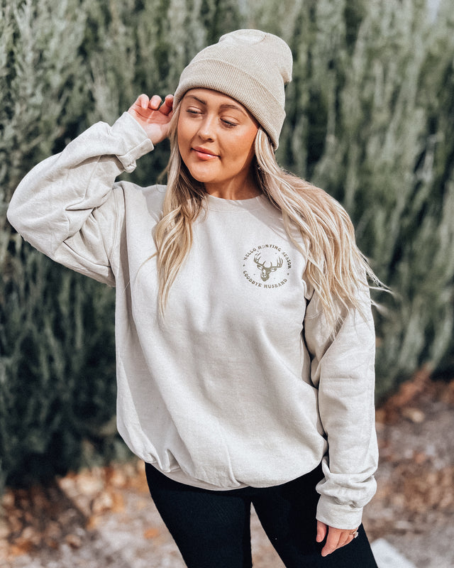 RESTOCKED: Hello Hunting Season Unisex Crewneck [sand]