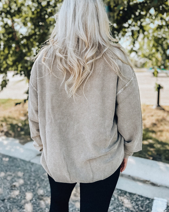 Corded Crewneck Sweatshirt [olive]