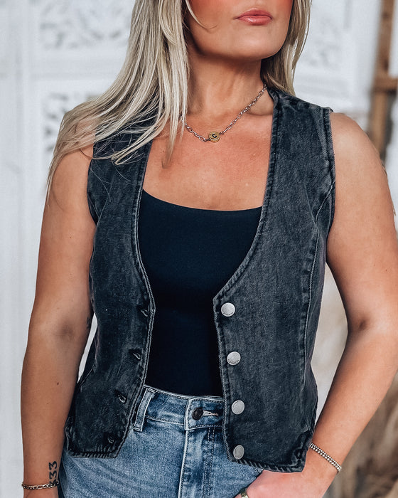 Dixie Denim Vest [black]