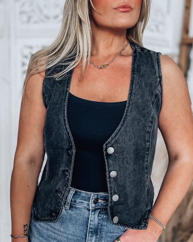 Dixie Denim Vest [black]