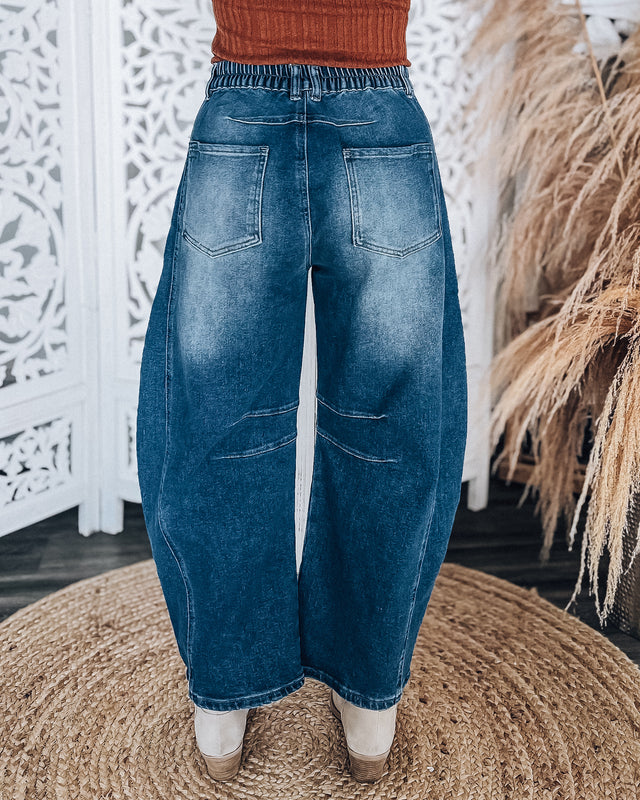 Dani Barrel Jeans [dark wash]