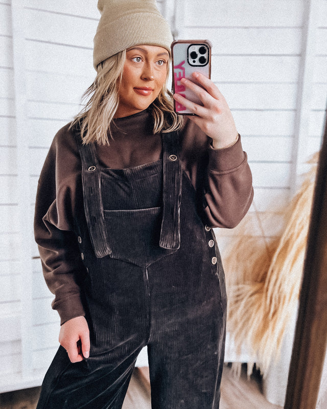 Holiday Hustle Overalls [washed espresso]