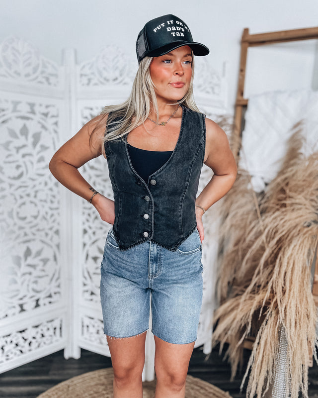 Dixie Denim Vest [black]