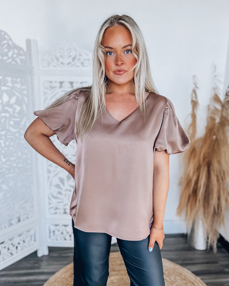 Penny Satin Blouse [coco]