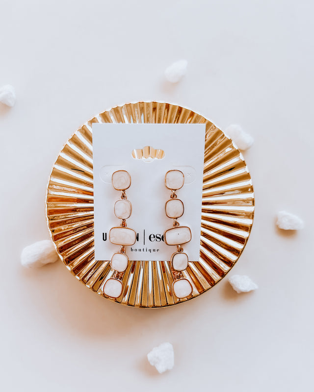 waterfall marbled resin drop [cream/gold]