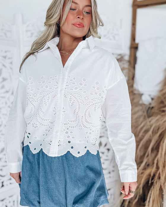 Leading Lace Blouse [white]