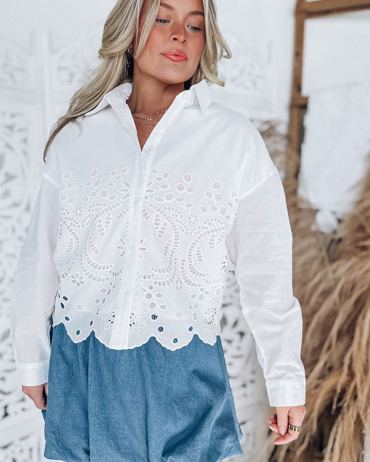 Leading Lace Blouse [white]