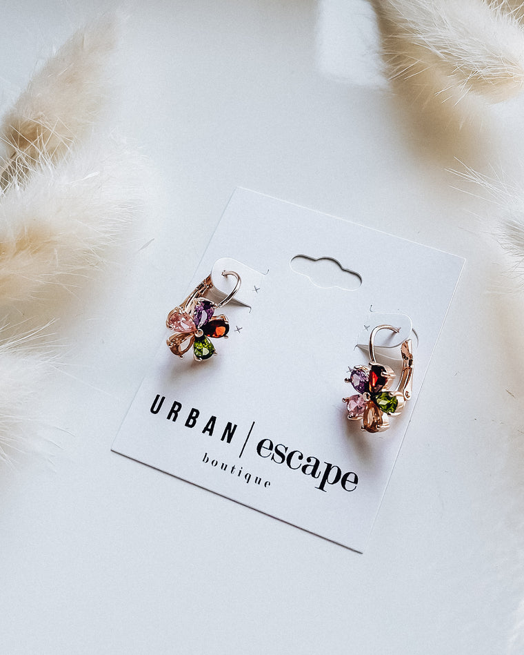 Flower Earrings [muti/rosegold]