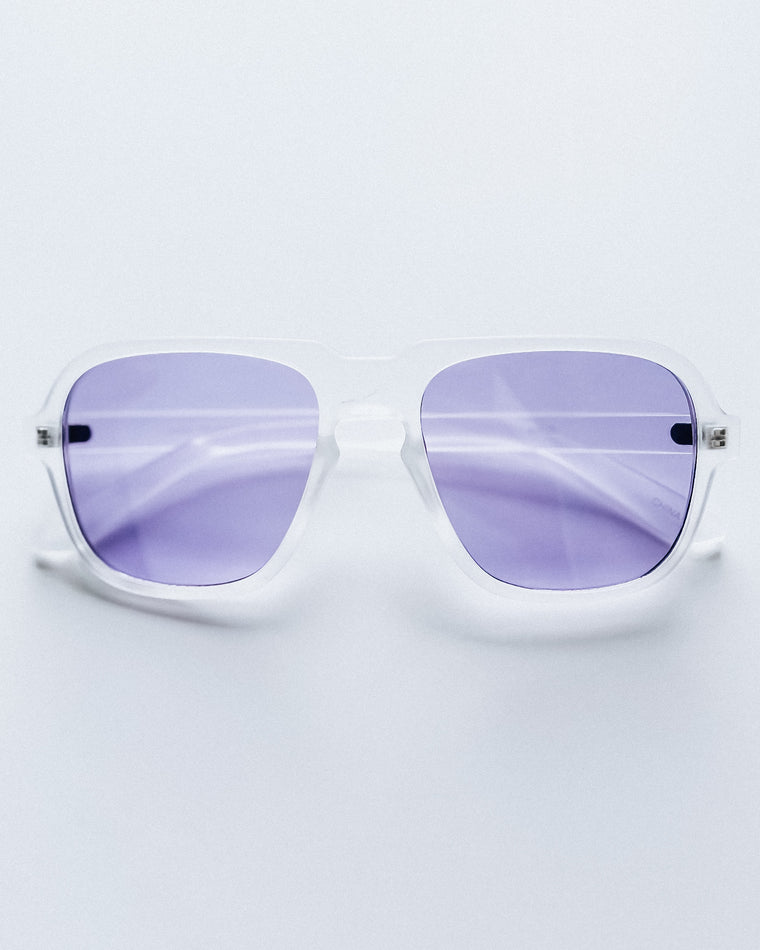 Retro Tinted Glasses [frost/periwinkle]