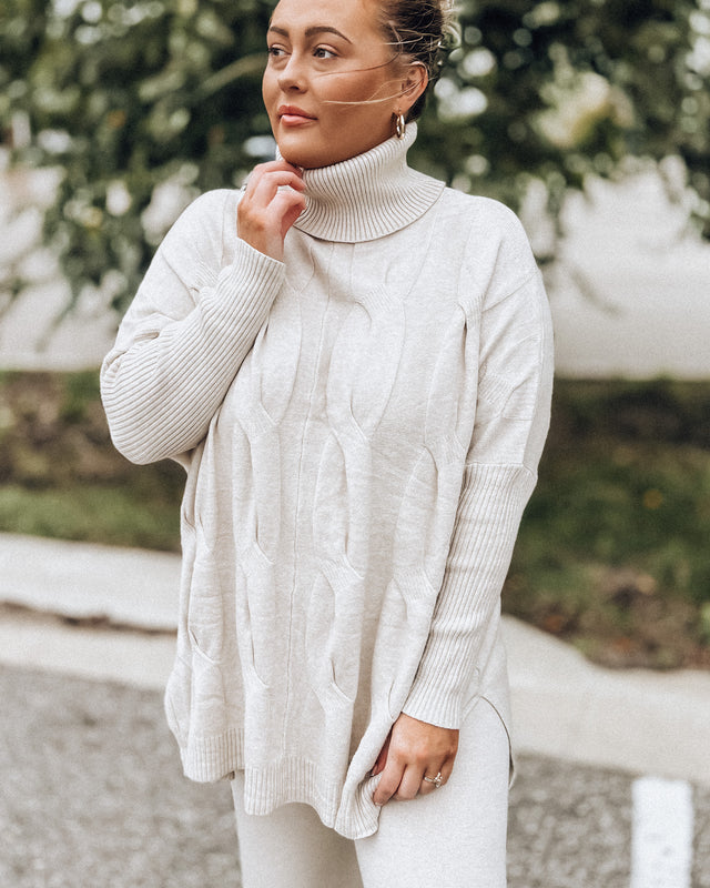 Eternal Bliss Tunic Sweater [oatmeal]