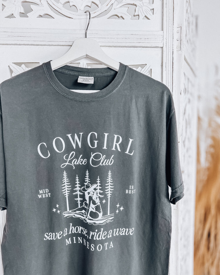 Cowgirl Lake Club Teeshirt [charcoal/white]