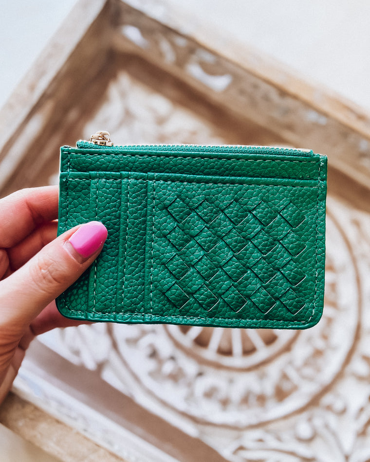 Quilted Money/Card Holder [green]