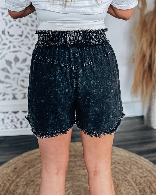 Costal Lined Shorts [washed black]