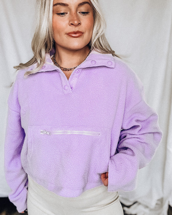 Cozy Moment Fleece Pullover [lavender]