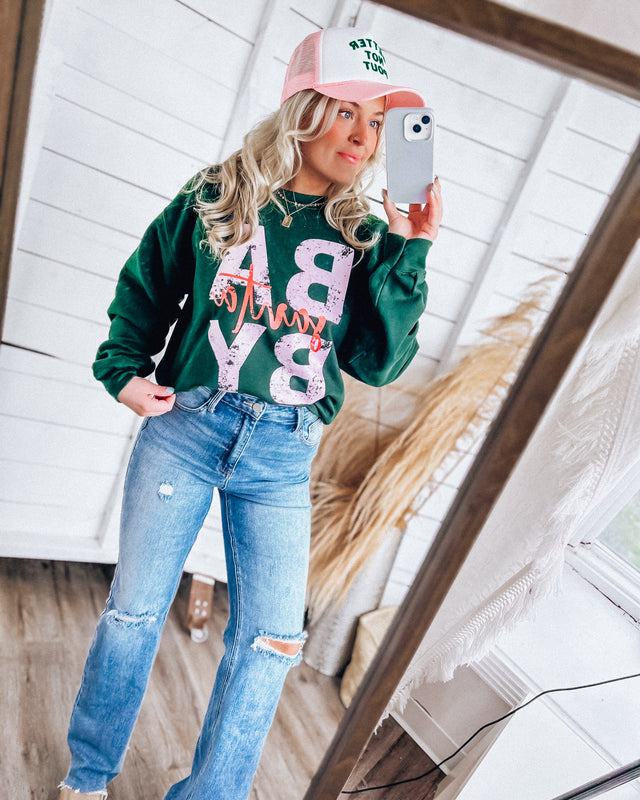 Santa Baby Crew [dark green]