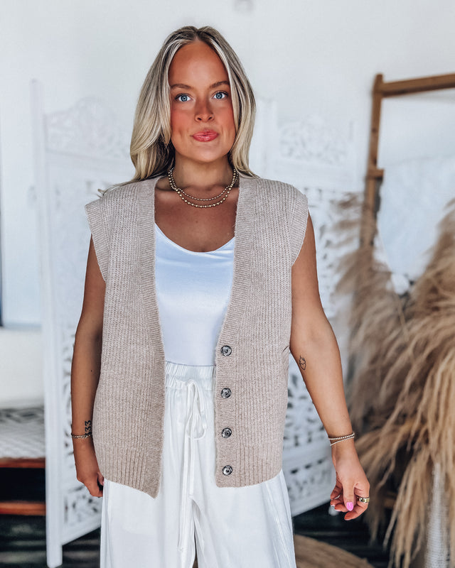 Salt Water Sweater Vest  [mocha]